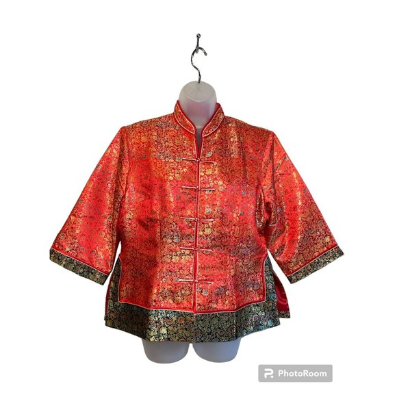 1950s Qing Yu Chinese Silk Jacket Size XL - Picture 1 of 10